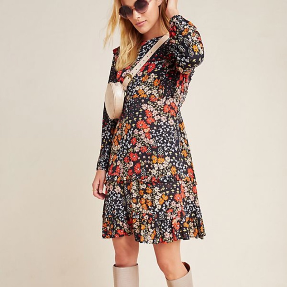 Kachel Gula floral Falls ruffles dress